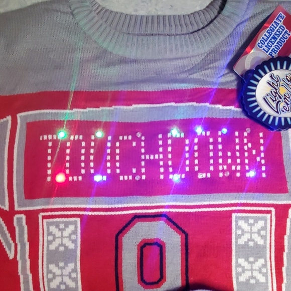 NWT Ohio State Football Light Up Ugly Sweater XL - Picture 4 of 4